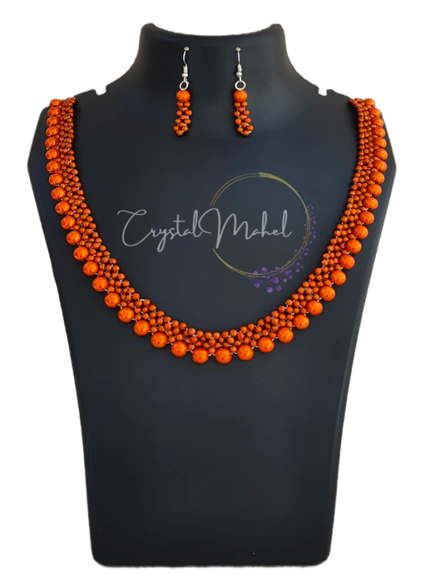 Stylish Orange Necklace for Girls - Bright and Playful Accessory