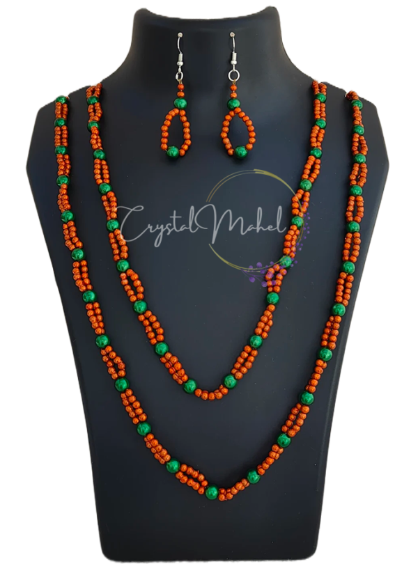Orange Beads Festival Necklace: Radiant Charm for Celebrations