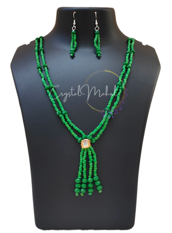 Green Beads Necklace - Refreshing and Versatile Accessory for All Ages